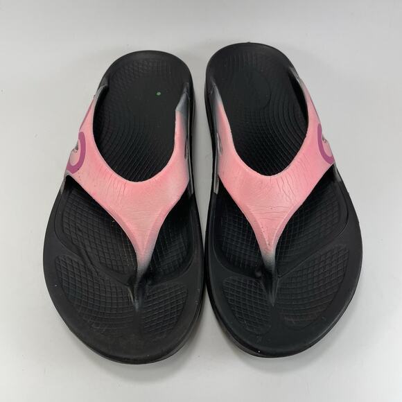 Oofos Ooriginal Sport Flop Flops Womens Size 8 Comfort Recovery Pink - Picture 9 of 9